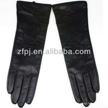 Женские кожаные перчатки зимние кашемир с подкладкой